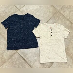 Cat & Jack Lot of 2 Boys Dress Henley Shirts
